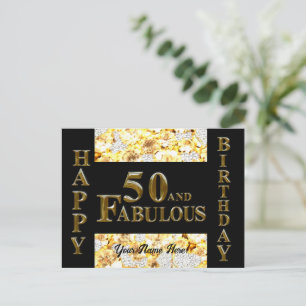 50th Birthday  Postcard