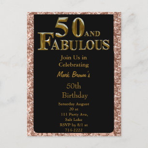 50th Birthday Postcard