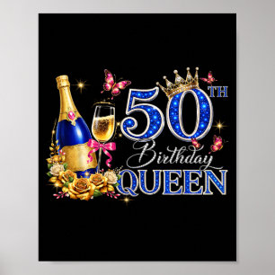 50th Birthday Queen 50 and Fabulous 50 Years Old Poster