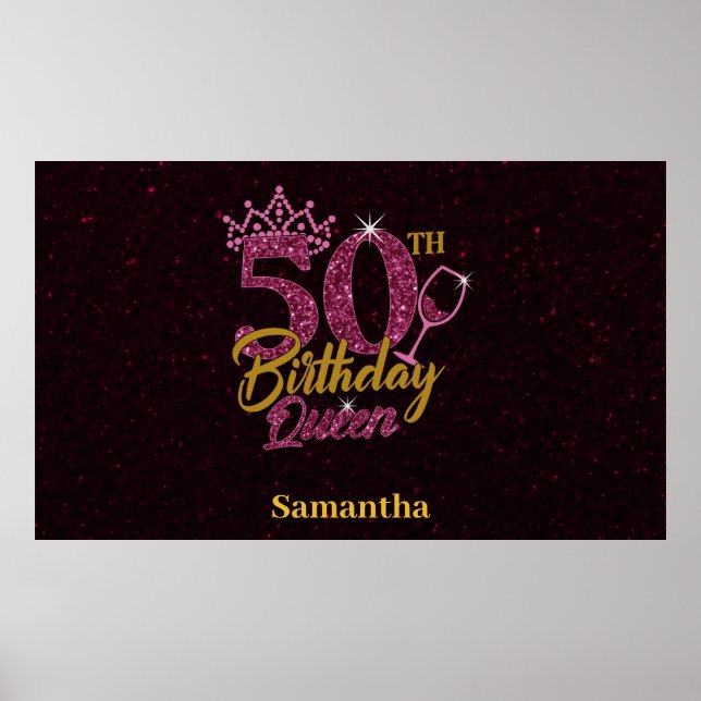 50th Birthday Queen  Poster (Front)