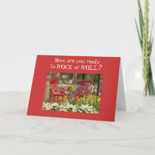 50th BIRTHDAY-READY TO ROCK OR TO ROLL? Card