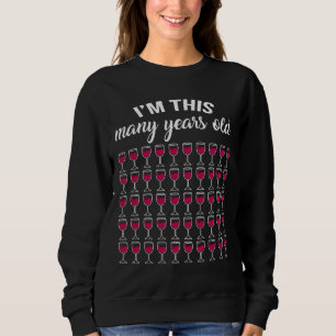 50th Birthday Red Wine Glasses Winemaker Sweatshirt
