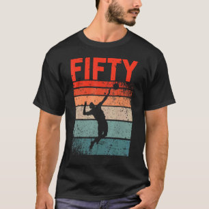 50th Birthday Retro Volleyball 50 Years Old Man Wo T-Shirt