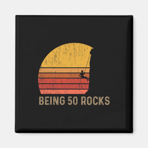 50th Birthday Rock Climbing Magnet