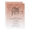 50th Birthday Rose Gold Glitter Invitation