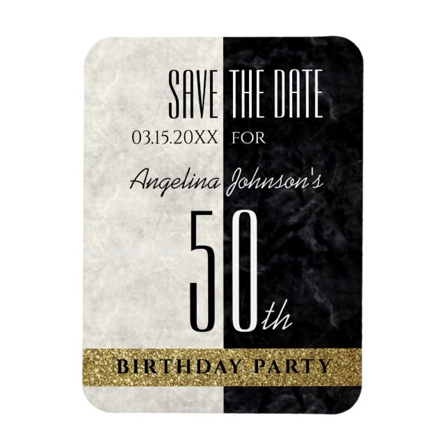 50th Birthday Save The Date Magnet (Vertical)