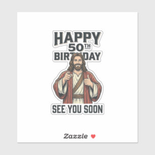50th Birthday See You Soon Religious Humour Design