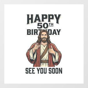 50th Birthday See You Soon Religious Humour Design