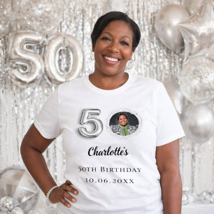 50th birthday silver photo T-Shirt