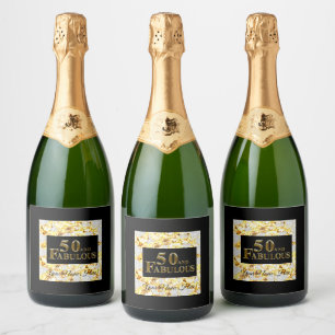 50th Birthday Sparkling Wine Label