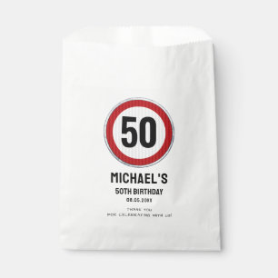 50th Birthday Speed Limit Sign - ANY AGE Favour Bag