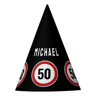 50th Birthday Speed Limit Sign - ANY AGE Party Hat