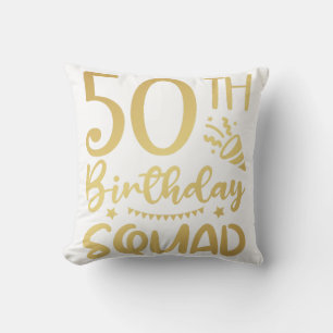 50th Birthday Squad 50 Party Crew Cushion