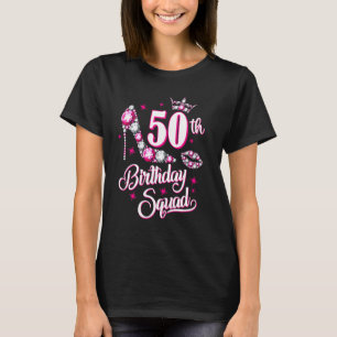 50th Birthday Squad 50 Year Old Birthday Crew High T-Shirt