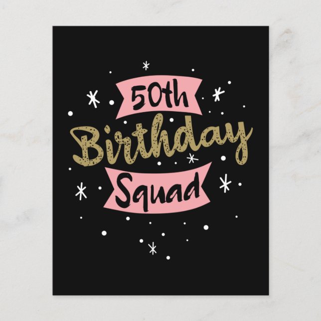 50th Birthday Squad Flyer (Front)