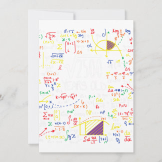 50th Birthday Square Root Of 2500 50 Years Old Mat Invitation