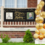 50th Birthday | Then & Now Photos | Black and Gold Banner<br><div class="desc">Celebrate a 50-year-old and welcome party guests with this black and gold banner sign with two photos (perhaps Then and Now pictures) of him or her. The design features retro script typography for the title 50 YEARS IN THE MAKING personalised with their birth year as part of the design and...</div>