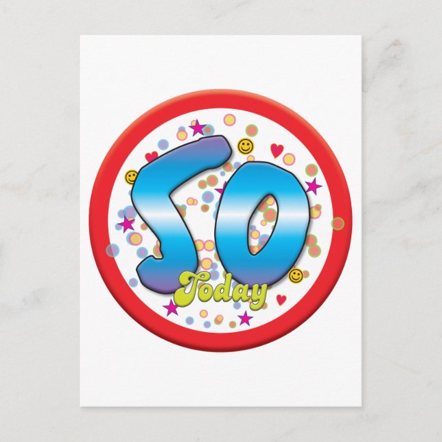50th Birthday Today Postcard (Front)