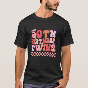 50th Birthday Twins 50 years old Matching Sibling  T-Shirt