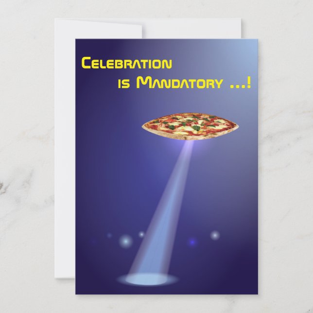 50th Birthday 👽 UFO Alien Abduction Invitation (Front)