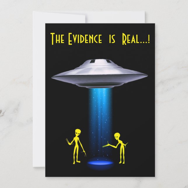 50th Birthday 👽 UFO Alien Abduction Party Invitation (Front)