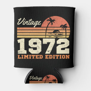 50th Birthday Vintage 1972 Limited Edition Retro Can Cooler