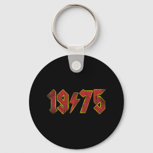 50th Birthday Vintage 1975 Mens Women 50 Years Old Key Ring