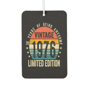50th Birthday Vintage 1976 Limited Edition Car Air Freshener