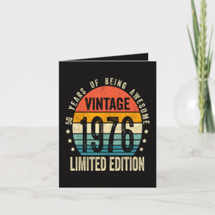 50th Birthday Vintage 1976 Limited Edition Holiday Card