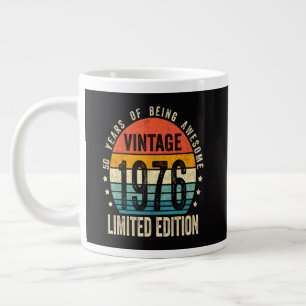 50th Birthday Vintage 1976 Limited Edition Large Coffee Mug
