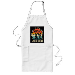 50th Birthday Vintage 1976 Limited Edition Long Apron