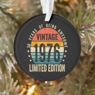 50th Birthday Vintage 1976 Limited Edition Ornament