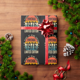 50th Birthday Vintage 1976 Limited Edition Wrapping Paper