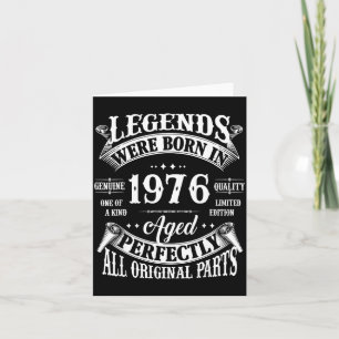 50th Birthday Vintage Born 1976 Design Card