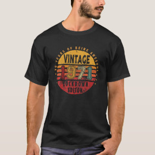 50Th Birthday Vintage Born In 1971 Lockdown Editon T-Shirt