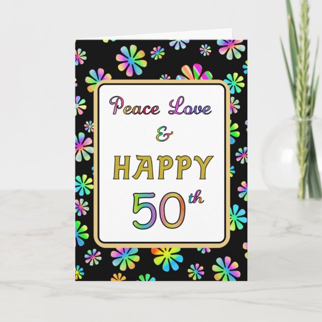 50th Birthday Wishes Card (Front)