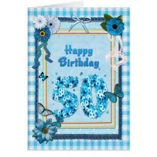 50th Birthday with a scrapbook effect