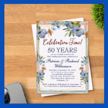 50th Chic Floral Wedding Anniversary