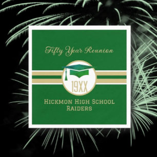 50th Class Reunion party napkins