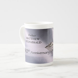 50th Custom Name Ordination Anniversary Chalice Bone China Mug