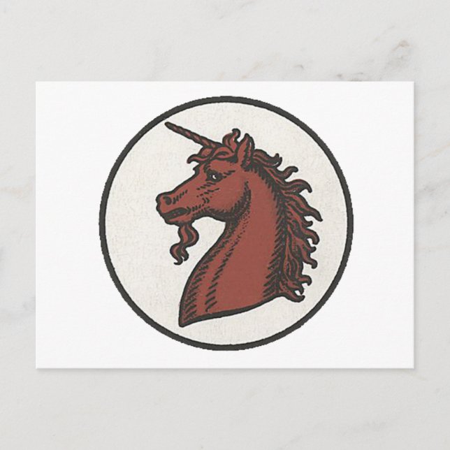 50th Division Unicorn Postcard (Front)