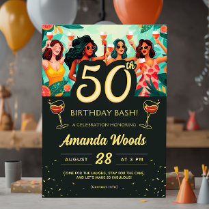 50th Fabulous Fiesta Birthday Celebration Bash Invitation
