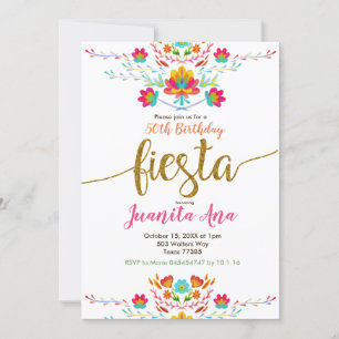 50th Fiesta Surprise Birthday Party Invitation