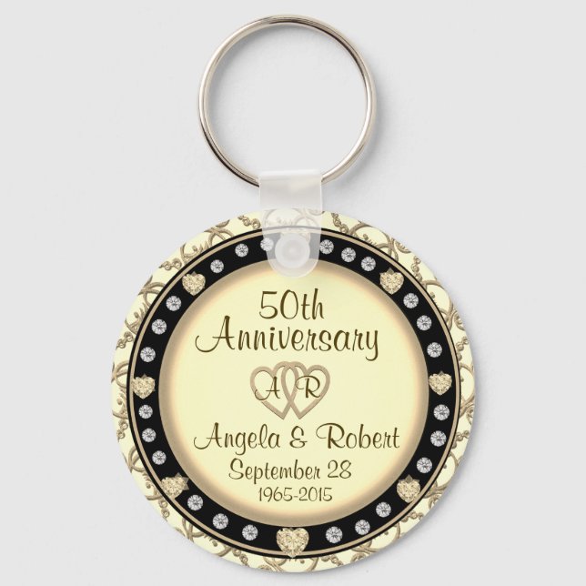 50th Gold Anniversary Keychain (Front)