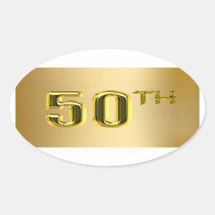 50th Gold Seals And Stickers