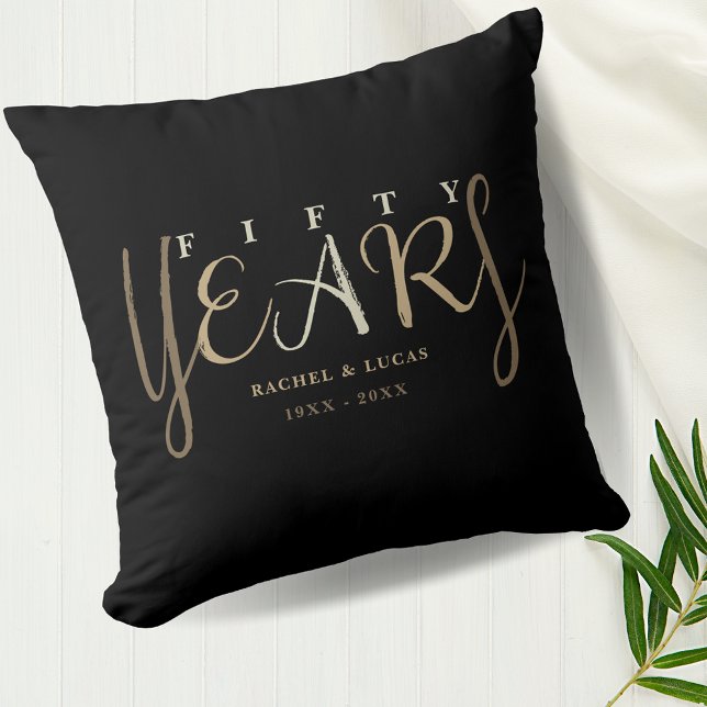 50th Gold Wedding Anniversary Gift Cushion (Creator Uploaded)