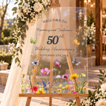 50th Gold Wildflowers Wedding Anniversary