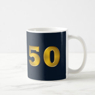 50th Golden Anniversary Birthday Mugs or Steins