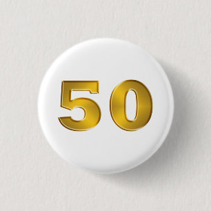 50th Golden Anniversary Buttons
