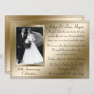 50th Golden Anniversary Celebration Invitation